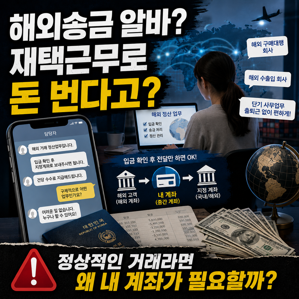 해외송금 알바라는데 왜 내 계좌를 거칠까?