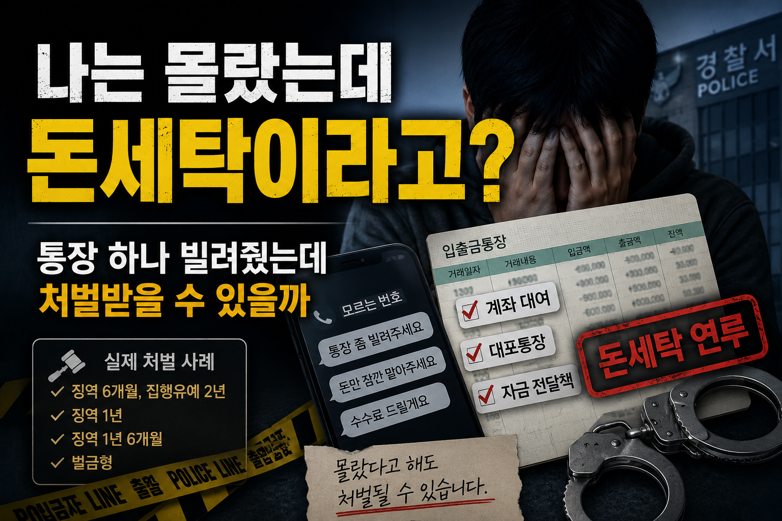 나는 몰랐는데 돈세탁이라고?