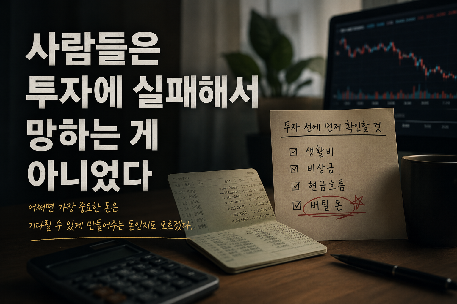 사람들은 투자에 실패해서 망하는 게 아니었다